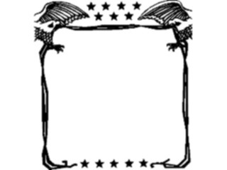 Sticker Custom Preview Image #013914 Americana Symbols History Eagles Frame