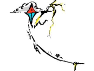 Sticker Custom Preview Image #013915 Americana Symbols History Electricity Kite