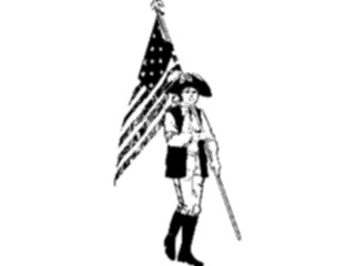 Sticker Custom Preview Image #014004 Americana Symbols History Flag Bearer