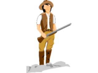Sticker Custom Preview Image #014019 Americana Symbols History Frontier Man1