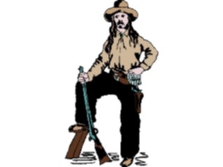 Sticker Custom Preview Image #014022 Americana Symbols History Frontier Man4