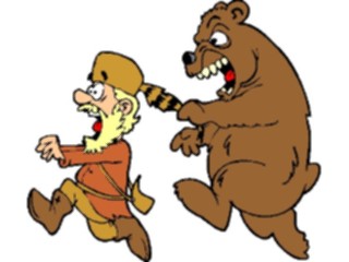 Sticker Custom Preview Image #014028 Americana Symbols History Frontier Man Bear