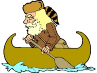 Sticker Custom Preview Image #014029 Americana Symbols History Frontier Manin Canoe