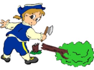 Sticker Custom Preview Image #014064 Americana Symbols History George Washington Tree5