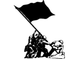 Sticker Custom Preview Image #014078 Americana Symbols History Iwo Jima