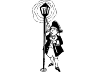 Sticker Custom Preview Image #014084 Americana Symbols History Lamplighter