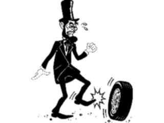Sticker Custom Preview Image #014104 Americana Symbols History Lincoln Kicking Tire