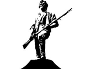 Sticker Custom Preview Image #014118 Americana Symbols History Minuteman2