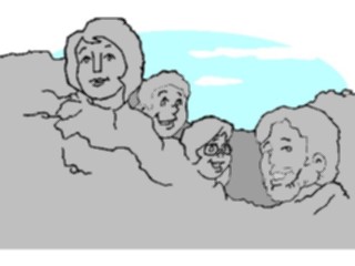 Sticker Custom Preview Image #014127 Americana Symbols History Mt Rushmore Family