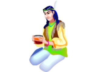 Sticker Custom Preview Image #014215 Americana Symbols History Native American Bowl