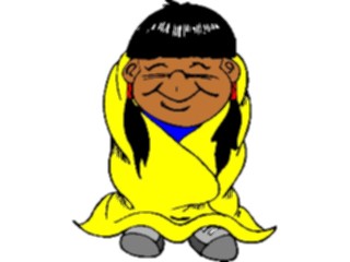 Sticker Custom Preview Image #014216 Americana Symbols History Native American Boy1