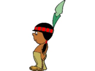 Sticker Custom Preview Image #014217 Americana Symbols History Native American Boy2