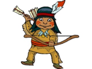 Sticker Custom Preview Image #014219 Americana Symbols History Native American Boy4