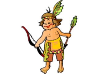 Sticker Custom Preview Image #014220 Americana Symbols History Native American Boy5