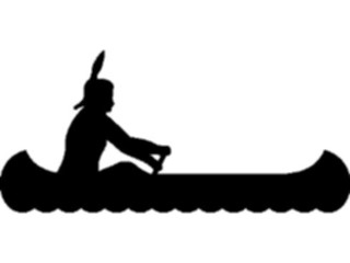 Sticker Custom Preview Image #014222 Americana Symbols History Native American Canoeing1