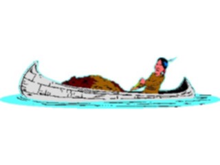 Sticker Custom Preview Image #014225 Americana Symbols History Native American Canoeing4