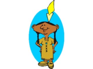 Sticker Custom Preview Image #014232 Americana Symbols History Native American Girl2