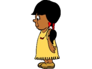 Sticker Custom Preview Image #014233 Americana Symbols History Native American Girl3