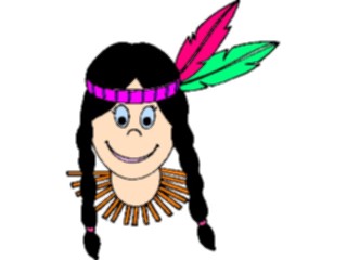 Sticker Custom Preview Image #014234 Americana Symbols History Native American Girl4