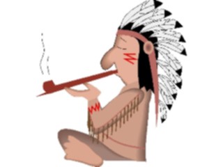 Sticker Custom Preview Image #014237 Americana Symbols History Native American Pipe1
