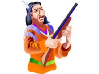 Sticker Custom Preview Image #014239 Americana Symbols History Native American Rifle1