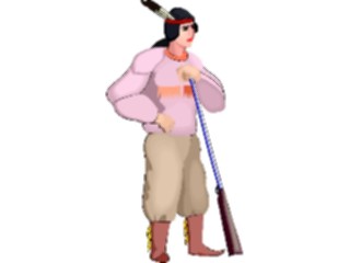 Sticker Custom Preview Image #014240 Americana Symbols History Native American Rifle2