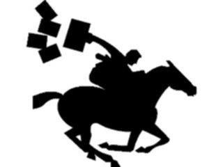 Sticker Custom Preview Image #014280 Americana Symbols History Pony Express Rider