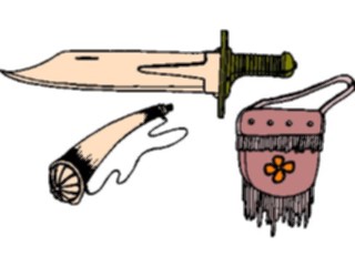 Sticker Custom Preview Image #014300 Americana Symbols History Purse Knife