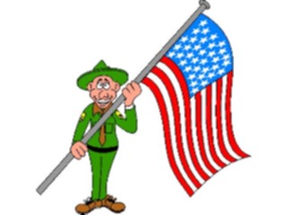 Sticker Custom Preview Image #014302 Americana Symbols History Ranger American Flag
