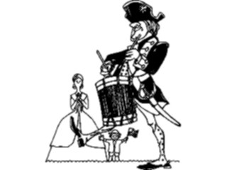 Sticker Custom Preview Image #014307 Americana Symbols History Revolutionary Drummer3