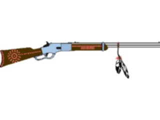 Sticker Custom Preview Image #014310 Americana Symbols History Rifle