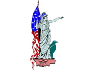 Sticker Custom Preview Image #014370 Americana Symbols History Statueof Liberty23