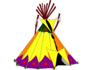 Sticker Custom Preview Image #014372 Americana Symbols History Teepee01