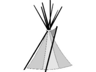 Sticker Custom Preview Image #014373 Americana Symbols History Teepee02