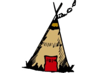 Sticker Custom Preview Image #014375 Americana Symbols History Teepee04