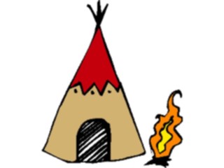 Sticker Custom Preview Image #014377 Americana Symbols History Teepee06