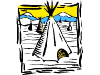 Sticker Custom Preview Image #014378 Americana Symbols History Teepee07