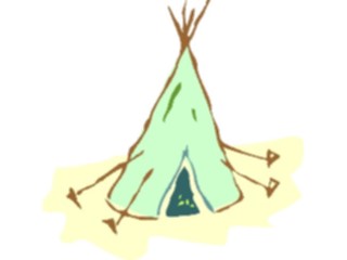 Sticker Custom Preview Image #014379 Americana Symbols History Teepee08