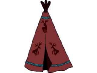 Sticker Custom Preview Image #014384 Americana Symbols History Teepee13