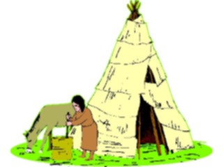 Sticker Custom Preview Image #014389 Americana Symbols History Teepee18