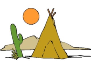 Sticker Custom Preview Image #014390 Americana Symbols History Teepee19