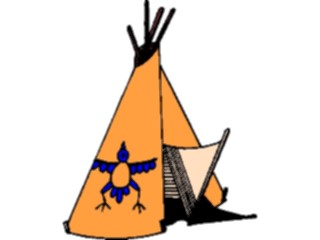 Sticker Custom Preview Image #014393 Americana Symbols History Teepee22