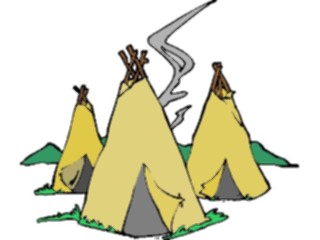 Sticker Custom Preview Image #014395 Americana Symbols History Teepees2