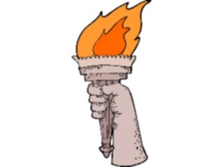 Sticker Custom Preview Image #014402 Americana Symbols History Torch