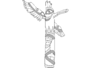 Sticker Custom Preview Image #014404 Americana Symbols History Totem Pole2