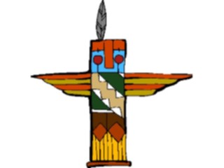 Sticker Custom Preview Image #014406 Americana Symbols History Totem Pole4