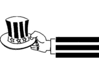 Sticker Custom Preview Image #014442 Americana Symbols History Uncle Sams Arm Hat