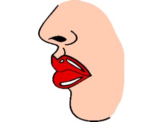 Sticker Custom Preview Image #014789 Anatomy Nose Lips Profile