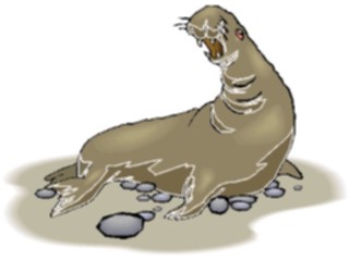 Sticker Custom Preview Image #015102 Animals Aquatic Elephant Seal3