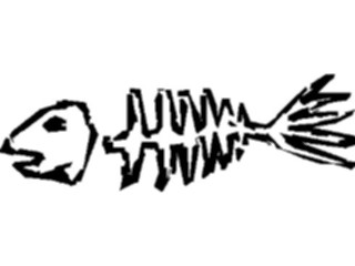 Sticker Custom Preview Image #015407 Animals Aquatic Fish Skeleton